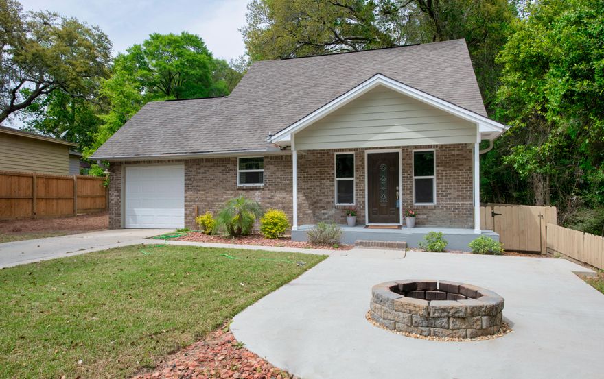 Back on the Market! Don't let the opportunity for a quick close with everything already complete pass you by! All minor repairs have been completed. Niceville High School Walking Distance. Searching for your perfect starter home? Look no further than this colorful modern two-story. This up to date house boasts a new hot water heater (installed March 2020), freshly painted walls and exterior, as well as newly laid LVP flooring with ISO core technology in a striking Ocala Oak Gray. The modernized kitchen showcases stainless steel appliances, and a dramatic tile backsplash. Breakfast/dining nook is conveniently located within kitchen for meals. The downstairs master bedroom has an impeccable view of the backyard, while the bathroom features dressing area and walk in closet. (CLICK MORE) Upstairs there is a landing with room for a small desk and two sizable bedrooms with a shared guest bath. Shiplap siding gives a nice spin on an interior garage while the  Master Lift garage door system allows easy access. A partial new privacy fence borders the right side of the property, while the backyard has plenty of room for a shed or even boat storage. An outdoor front patio showcases a wood burning fire pit ideal for entertaining guests at a summer cookout, all the while being located at the dead end of the street. The property borders the woods along the right side and at the end of the street offering an abundance of privacy. Located in the heart of old Niceville, you would have your choice of schools and are close to churches, shopping centers, and Eglin AFB. It's also only a short stroll to the Boggy Bayou coastline, which includes parks and local favorite restaurants, not to mention the soon coming famous fireworks show that is provided by the City of Niceville.