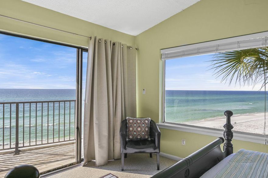 Seller financing will be considered on this rare Blue Mountain Beach gulf front townhome on high bluff overlooking Gulf of Mexico, a spacious west-end building with two units in one which can be rented separately or together for large family vacations:  Unit 5A on the 2nd & 3rd floors has 2 bedrooms and 2.5 bathrooms, and 5B on ground floor is a 1 bedroom, 1 bath unit for a total of 3 bedrooms, 3.5 baths.  Each unit has a full kitchen, dining room and living room and gulf front balconies with breathtaking views. The property has a private beach access.  Owner rents on VRBO and grossed approx. $155K in 2022 with December blocked out.  Blue Mountain Villas  consist of five townhomes on the east side of Blue Mountain Villas Condominium, each with separate HOAs.