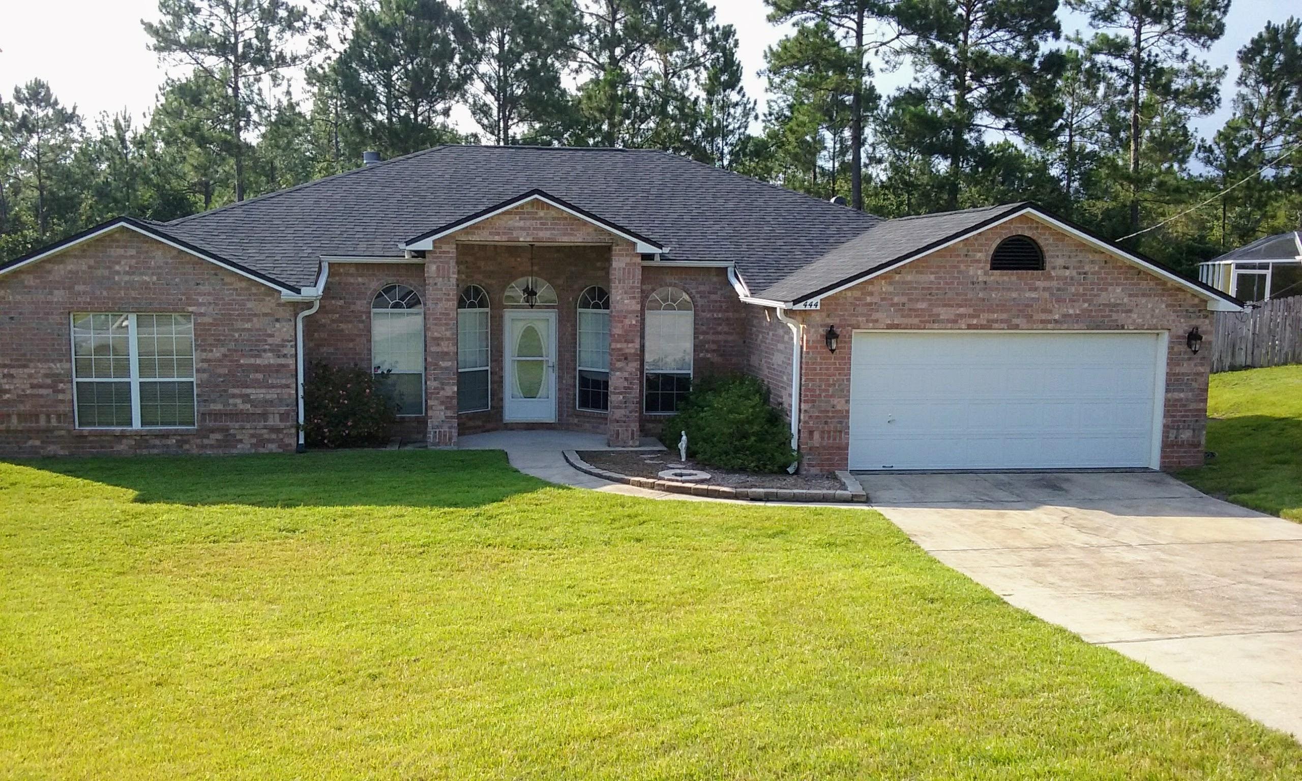 This beautiful home is in near perfect condition and has an awesome in ground, concrete, salt water heated pool and a full screen enclosure. There are 4 bedrooms and 3 full bathrooms set up in a split bedroom floor plan. The home sits at the end of a cul-de-sac street for privacy and has a common area out back for additional privacy. There was a new roof installed in 2017 that is dimensional and high wind rated, a newer high efficiency HVAC system, a termite bond in place. Inside, there are raised ceilings, large bedrooms, wood burning fireplace, tiled floors, several walk in closets, a formal dining room and an office at the foyer in addition to the 4 bedrooms. This is a great home with a great floor plan that comes with a 1 year home warranty.