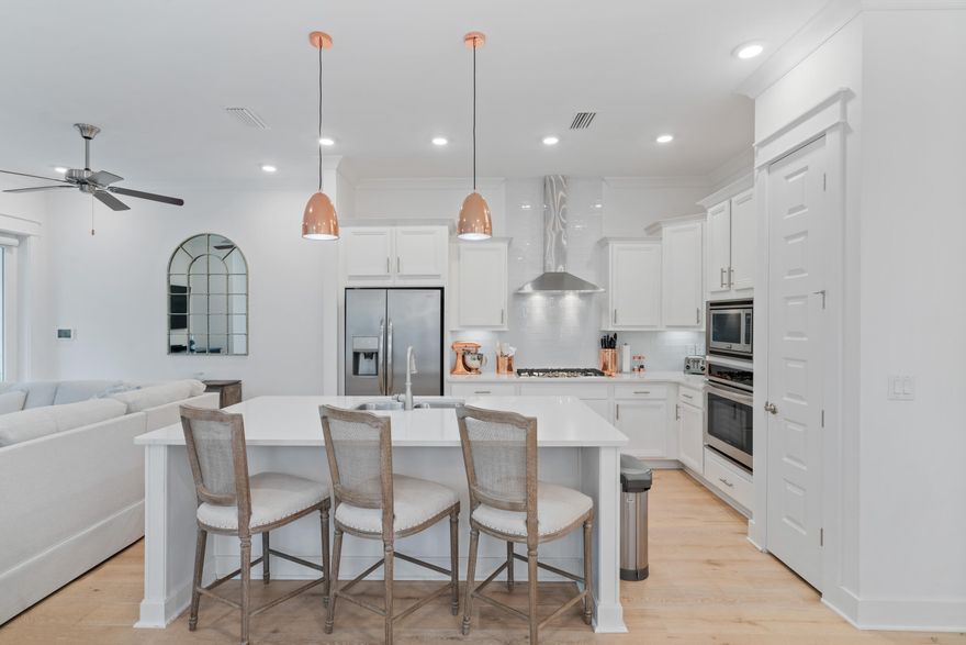 In a prime location on 30A, this turnkey unit is perfect for your next investment or second home! Ready to rent with a 6-seater golf cart included and over $85k in rental projections. This home features brand new, luxury coastal furniture and custom, automated window coverings on the main level. Never been rented so it is in pristine condition and also boasts an upgraded lot as this unit backs up to the forest. A large open deck spanning the length of the unit makes this a private, very appealing coastal retreat overlooking the forest. A two-car garage, upgraded stainless appliances, white quartz countertops and high end furnishings makes this the perfect luxury investment in the heart of 30A.