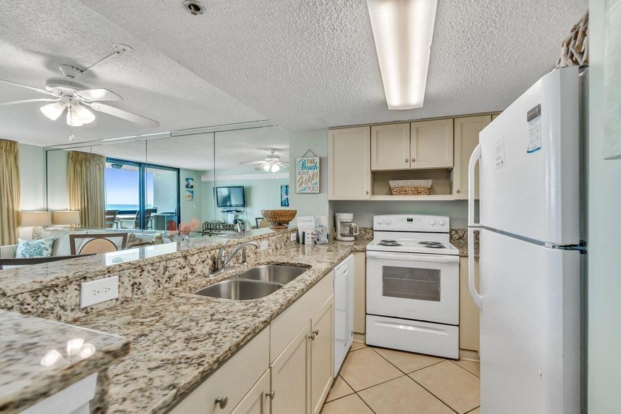 This 1-bedroom, 1.5-bath gulf front condo is turnkey ready and makes a GREAT investment. Very conveniently located on the second floor so no need to wait for the elevators.  Recent upgrades include a brand-new stove (August 2025), plus peace of mind with Milestone and SIRS inspections already completed. Sundestin offers resort-style amenities and is a very popular vacation destination with many amenities including an indoor & outdoor pool as well as hot tubs, a kiddie splash pool, indoor sauna & steam room, sundry store, fitness center, game room, tiki hut bar & grill, on-site massage therapy, 24 hour front desk, meeting/conference rooms, & on-site restaurant. The association dues include electricity in addition to cable, internet and water.