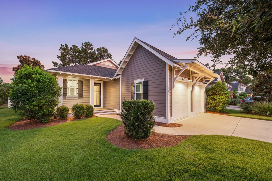 3 bedroom, 3 bath Huff Home in the prestigious Pathways section of WaterSound Origins. Premium lot featuring green space in the backyard and a 2 car garage. Entering the home you'll first notice the hardwood floors which are present in every room of the house, as well as crown molding and V-Groove accent walls. Quartz countertops are found in the kitchen and all bathrooms throughout the home. The kitchen is equipped with Frigidaire appliances, upgraded backsplash to the ceiling by the gas range and a custom dry bar. 2 spacious guest bedrooms each have their own full bathroom. The living area overlooks the screened-in back porch and the lush oasis that is your backyard. The oversized primary bedroom is tucked in the back corner of the home with views of the private backyard and a luxurious ensuite primary bathroom. The primary bathroom features dual vanities, a zero entry shower, garden tub and a large walk-in closet.

Offering a lifestyle of both modern convenience and appreciation of the natural environment, the 1,400-acre WaterSound Origins community is located near all the highlights of South Walton including beaches, shopping, and dining. Amenities include the Village Commons with resort style swimming pool, an events lawn, fitness center, and sports courts plus parks, walking trails, and access to Lake Powell with complimentary kayaks for residents' use. Origins Golf Club is a six-hole regulation short course located within the community that also plays as a nine-hole executive course or a 10-hole, par-3 layout. The growing WaterSound Origins town center at the front of the neighborhood includes a Publix grocery store, multiple restaurants, and other services. Owners have the opportunity to join the WaterSound Club with multiple amenities to members including private beach access, beach services, swimming pools, dining, two private golf courses, and the brand-new Lifestyle Center at Camp Creek.