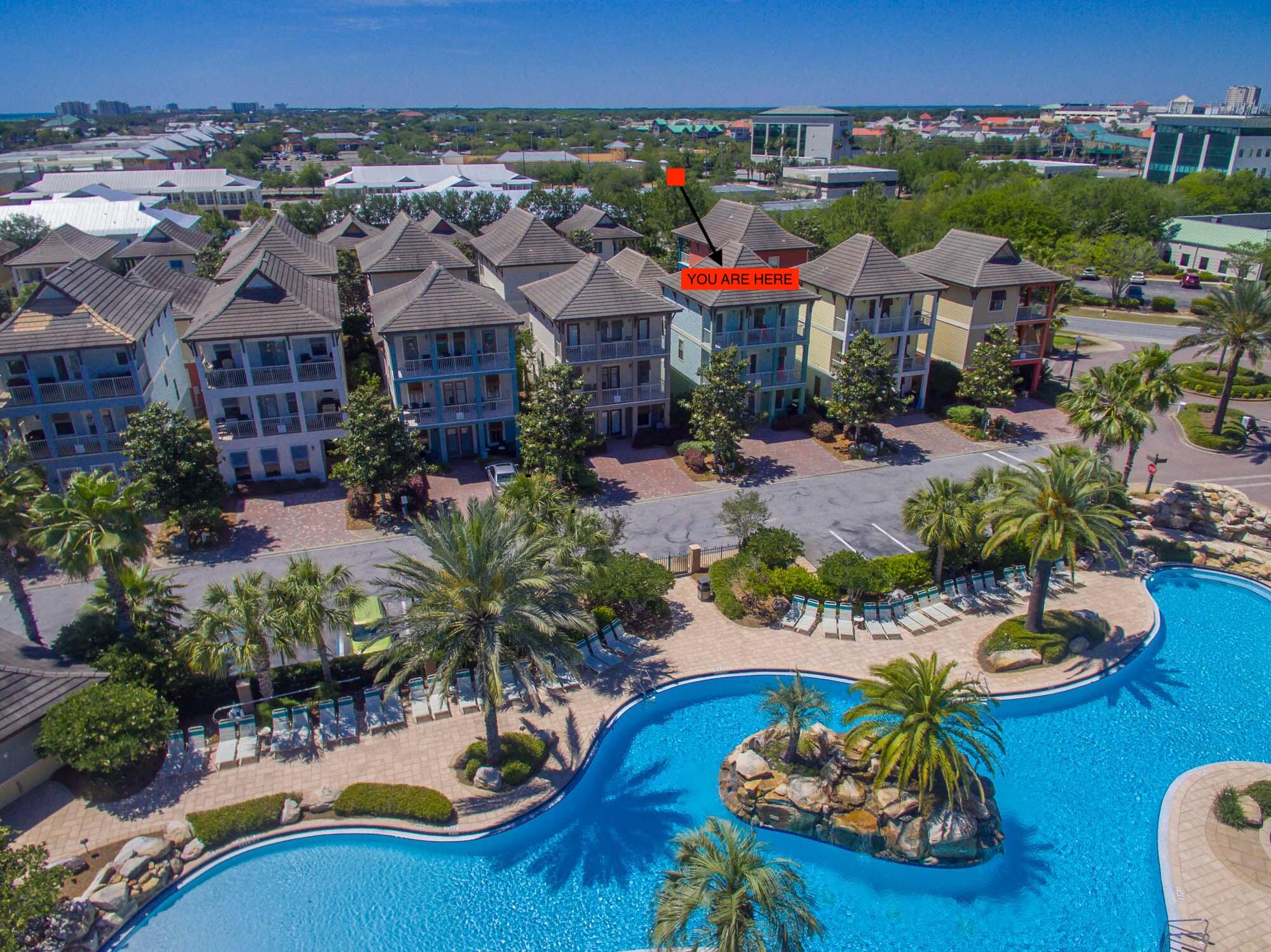 This Polynesian style cottage is being sold fully furnished and rental ready. Established Rental History is impressive. 6 Bedrooms and 3.5 Baths with 3 levels of covered porches, 2 living areas and fantastic Pool views! Located in the the center of Destin this gated community features the second largest lagoon-style swimming pool in the area with a 35,000 sq ft paradise that includes a full-landscape design from waterfalls to authentic Tennessee boulders. Other Amenities include a community trolley that takes you to the beautiful Destin beaches in Peak Season. X Flood Zone means Flood insurance is not required. The Villages of Crystal Beach is a great spot for family and friends to get together and create wonderful memories that last a lifetime.... And a FABULOUS Investment opportunity!