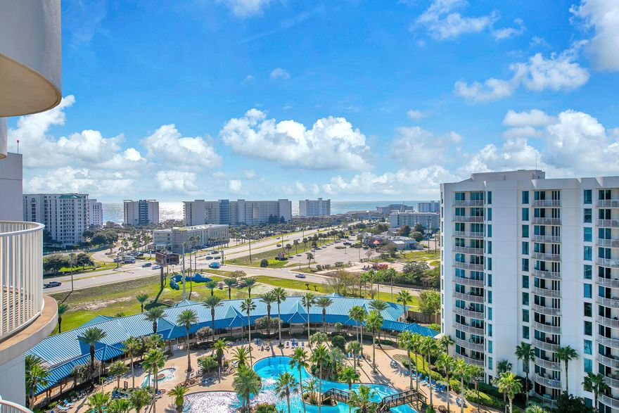 The best views can be found from this 12th-floor penthouse at the desired Palms of Destin! NO CARPET and the unit comes fully furnished and rental-ready! The kitchen boasts granite countertops and maple cabinetry. The master bedroom features a king bed with balcony access that overlooks the tropical pool deck with Gulf views! The second bedroom has a futon that turns into a full-size bed, plus a washer and dryer! Situated in the heart of Destin, you will love the well-manicured landscaping featuring over 240+ palm trees, waterfalls, and multiple pools!! Palms is an excellent investment, second home, or primary residence. With this resort, you can park and relax, without ever having to drive while on vacation. There is an onsite restaurant and coffee bar plus a seasonal shuttle that runs to multiple attractions. HOA fees cover all utilities-electric, water, trash, wifi and cable!!

During the day you are sure to enjoy the exterior features of the 11,000 sq ft lagoon pool, w/ waterfalls and bridges within the 2 acre ''oasis''. The children's pool and interactive splash fountain will provide hours of enjoyment while the parents enjoy a swim, or lounging with a drink from the on site restaurant and coffee shop. The Palms also features a new state of the art fitness center, pickle ball (outdoor), tennis and basketball court, seasonal shuttle and a new outdoor grilling area! Electric vehicle charging stations also available. Look no further as The Palms Resort and Conference center is a resort with amenities hard to beat!  Then in the evening, you will find yourself on the balcony enjoying the breathtaking sunsets! Call your favorite agent for a showing today!
While we believe all information to be accurate, buyer to verify all information including dimensions.