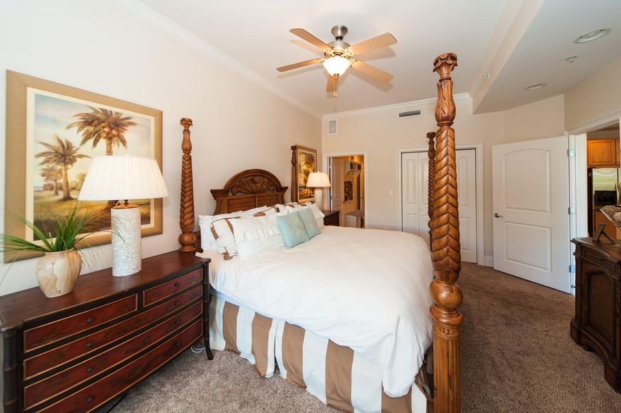 Welcome to Paradise! Adagio is a beautiful gated community located on 11- acre site and presides over 580 feet of waterfront on the Gulf of Mexico. This 2nd Floor poolside unit overlooks a dramatic, 8,000 square foot tiered pool from its spacious covered balcony. While sitting on the balcony you will also be soothed by the beautiful sounds of the waterfall feature in the pool. This unit is located in the ''D'' building which is the closest poolside building to the gulf- just steps away! An additional heated pool sites directly on the gulf, and joins other amenities that include an on-site fitness center and community meeting facility. This unit would make a perfect second home, permanent residence, or investment property earning $50,000 in yearly rental revenue.