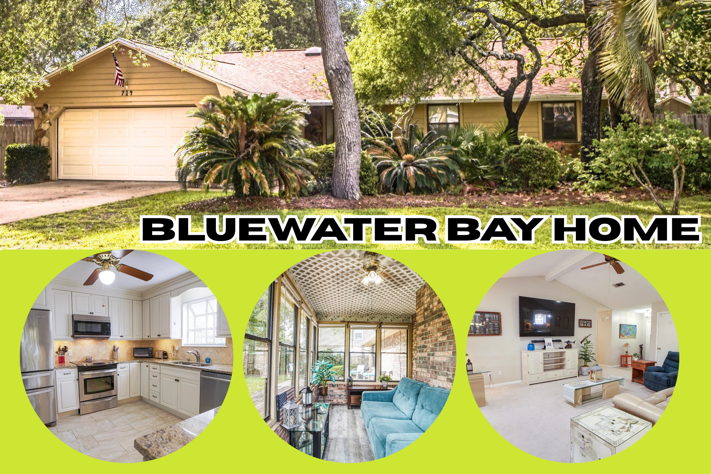 Updated Bluewater Bay home, NO HOA! This beautifully maintained 3-bedroom, 2-bath residence offers 1,724 square feet of inviting living space and is full of modern updates while retaining its classic charm. The home features a new roof (2019), HVAC system (2022), water heater (2024), and a condenser from 2008. Step into the renovated kitchen with soft-close cabinets, granite countertops, and stainless steel appliances--perfect for preparing meals and entertaining guests. The cozy living room includes a gas fireplace, and the sunroom provides a peaceful space to unwind, complete with windows that open to enjoy the breeze. Outside, the property boasts beautiful landscaping and a fully privacy-fenced backyard, ideal for relaxing, gardening, or letting pets roam freely. Perfect yard building to store all your landscaping needs. Located in the highly desirable Bluewater Bay community, this home is surrounded by an abundance of recreational amenities including golf, tennis, pickleball, swimming, and boating. Best of all, there's no HOA. Conveniently situated near three military bases and just a short drive to the white-sand beaches of Destin, this home also offers easy access to shopping and dining. Don't miss your chance to own a move-in-ready home in one of the area's most convenient and amenity-rich neighborhoods.