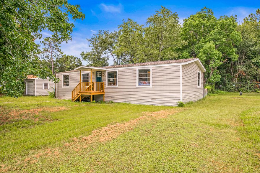 Welcome to this beautiful 3 bedroom, 2 bathroom mobile home located in Navarre, FL. This recently renovated home features stainless steel appliances (on order), a dishwasher, new light fixtures, a laundry room, and washer/dryer hook-ups for your convenience. The spacious kitchen boasts brand new cabinets and countertops, perfect for preparing meals. The luxury vinyl plank flooring and fresh paint throughout give the home a modern and fresh feel. With a covered and screened back patio and large yard, there is plenty of space for outdoor activities. The large living room and walk-in closets provide ample storage and living space. Don't miss out on the opportunity to make this house your new home!