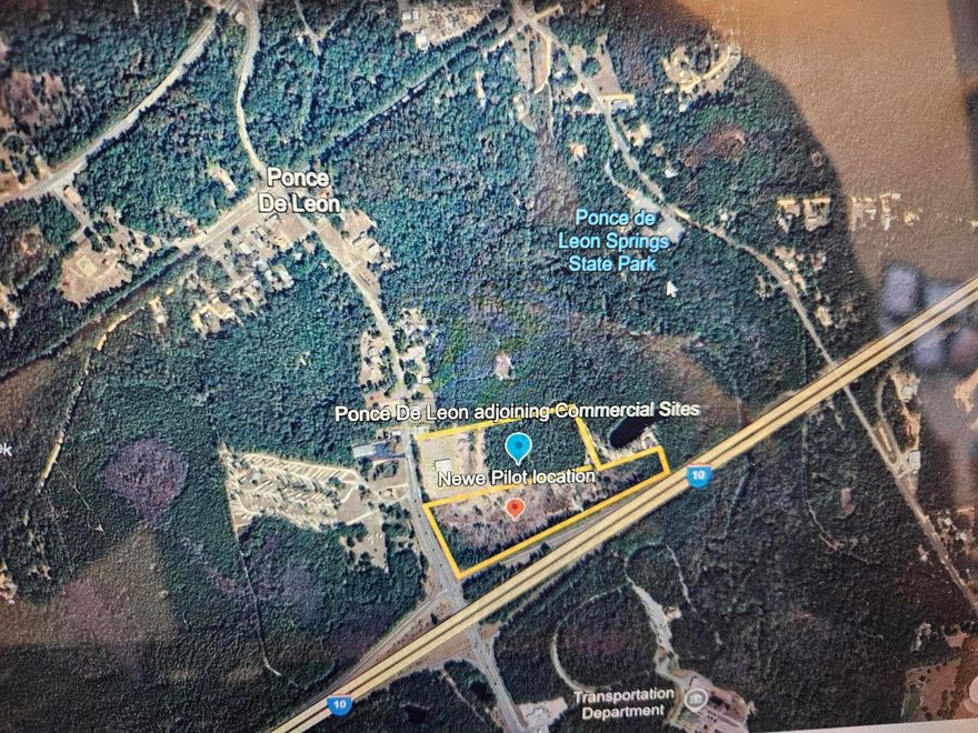 PREMIER development opportunities North East corner of Interstate 10 and Hwy 81 Ponce De Leon, and the well known Vortex Springs property just minutes away. City water and sewage available. Allowing for the highest impervious land coverage area to maximize development opportunities. We are currently working with a large Fuel Depot for the adjoining property which would highly service the amenities' for all surrounding parcels. The perfect location for a Interstate HOTEL that can service I-10 as well as Vortex Springs. The property is priced right and WILL NOT LAST LONG. We are happy to meet at the parcels with all information to discuss your personal needs for size and location. Survey's available.