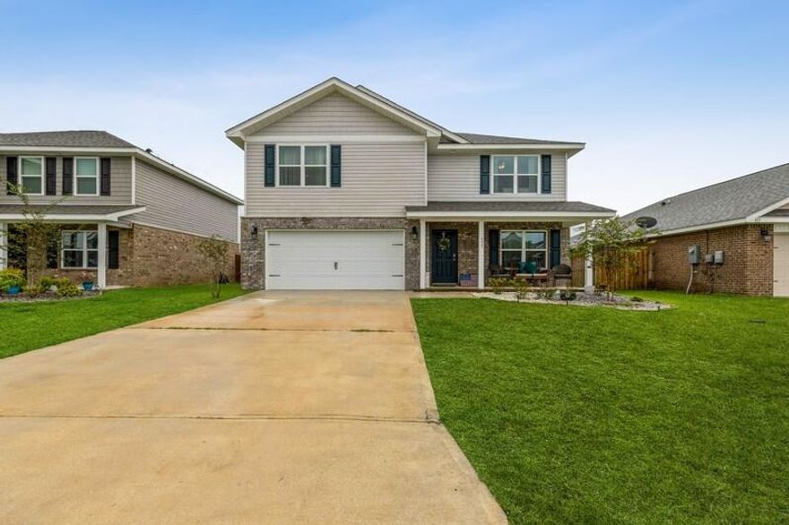 Solar panels paid, no electric bill! Instant Equity home is newer and value is 370K! Owners are putting in new paint as well. Motivated Seller! This like new 5 bedroom, 3 full bath 2 story Hayden plan has everything you're looking for. This home features an open floor plan that overlooks the kitchen, living and dining area. The kitchen has granite countertops and gorgeous white cabinets and stainless steel appliances. The kitchen features a very large walk in pantry. The first level has a bedroom downstairs with a bathroom perfect for housing guest or a mother-in-law suite and a flex/study. The second level features 4 bedrooms and a flex area. With creative imagination you can see how you can turn that flex into a 6th bedroom. The owner suite is very large and enough space to even add a nice sitting area. This home has a large front covered porch great area to sit and enjoy this highly desired community. There is a community pool with gazebo and community grill/kitchen and has restrooms. There is also a dog park.
This home also has Meraki Solar panels which its said to help save the planet and eliminate energy cost. assumption of solar panel loan required.