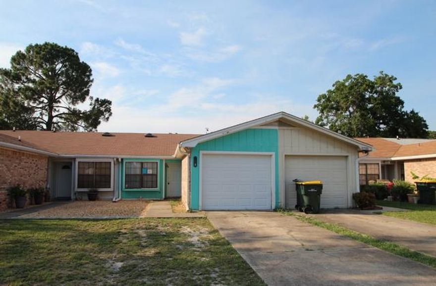 REO Real Estate Owned. Great location in Canterbury Woods subdivision near FWB high school and mall. There is no HOA on this one story townhome, with one car attached garage that includes work bench and organized for any do-it-yourself enthusiast. This property may qualify for seller financing (Vendee). Call to take a look today at 413 Odin Lane today.