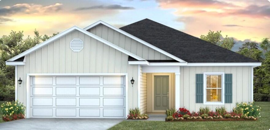 NEW CONSTRUCTION GOING UP NOW.   Shoal River offers: Community pool, cabana, underground utilities & sidewalks. The sharp Lismore is one of our most popular 3 bed, 2 bath home with nice amenities & highly desirable open floorplan. GREAT for relaxed living & entertaining. The beautiful & well-designed kitchen.  gorgeous countertops, large island bar, pantry, all stainless appliances, smooth top range, built in microwave. Spacious Bedroom 1 & the adjoining bath have a large shower & walk-in closet. The latest in wood-look flooring & PLUSH carpet in the bedrooms. The Smart Home 'Connect' package provides several Smart Home devices for your convenience. Beautiful classic curb appeal. VERY convenient Crestview location. Easy access to Ft. Walton/Destin area beaches & just minutes to golfing.