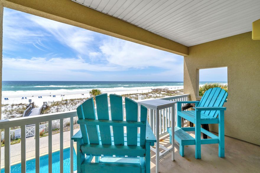 Check out this Beautiful Gulf Front, one bedroom at the Veranda on Okaloosa Island. This condo also has bunks in the hallway making it a fantastic rental. The views are amazing from this low density condo that features a beach side pool and covered parking. Schedule your exclusive showing today. Okaloosa Island is the jewel of the emerald coast. Low rise buildings, located near popular attractions, and beautiful beaches.