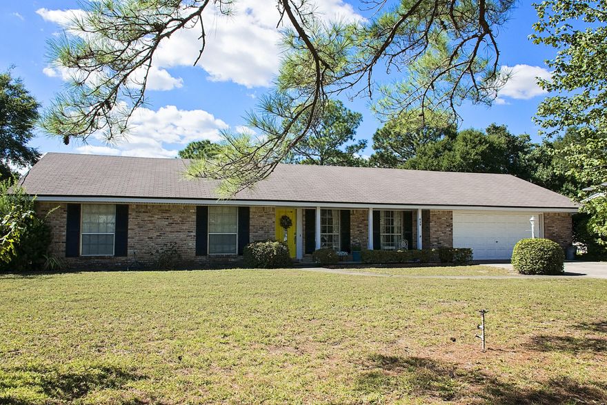 A unique opportunity to purchase a well-maintained home in the sought after Kenwood community that sits on the Fort Walton Beach Golf Course. With two living areas and an eat in kitchen, this home provides a balanced flow that is perfect for entertaining. Beautifully re-finished oak parquet flooring throughout most of the house while kitchen, utility and bathrooms are tiled. Crown molding throughout. Formal living room, formal dining room, and family room. The family room has a wood-burning fireplace, built-in bookcase and opens to a covered patio and overlooks the golf course. No tiny bedrooms in this home! All bedrooms are very spacious. The master has a door out to the back yard as well. Home warranty is available with this home, call for your private showing today!