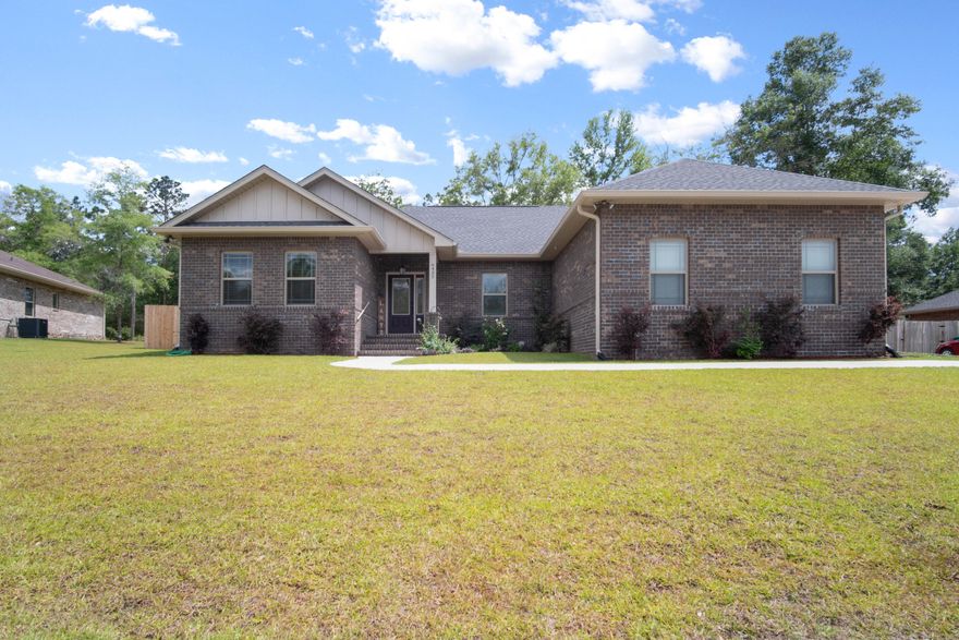This beautiful 4/2 is going to impress you the moment you walk through the door. This home offers an open floorplan with oversized livingroom and stunning kitchen where you will find granite countertops and ample cabinet space. All bedrooms in this home are generously sized. The master suite is a perfect retreat with a large walk-in closet, soaking tub, and stand up shower. Head out back to the fully fenced yard that features a covered back porch and serene view. Schedule your tour today! Buyer to verify all facts deemed important.