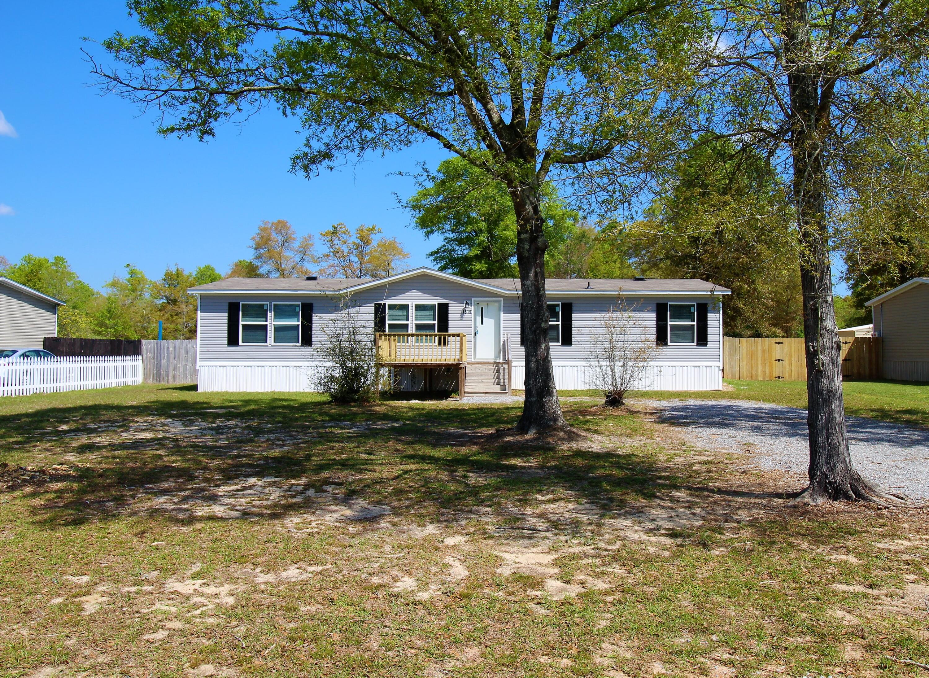 REO AS-IS Here's your chance! MOVE-IN READY!! 1/2 acre, 4 Bedrooms, new carpet & fresh paint. Open floor plan with plenty of space. Split bedroom layout. 2018 Southern Homes 56'x28' Manufactured Home. Titles retired.*All measurements approximate. *SELLER FINANCING POSSIBLE