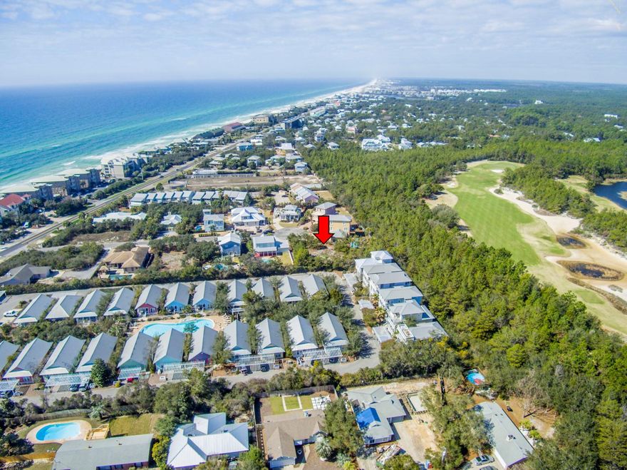 30A! Large lot cleared and ready to build your dream home at the beach. Plenty of room for a pool. Tiered building restrictions should offer spectacular gulf views from the 3rd floor. Gulfside Estates II, where only the 5 lots in the cul de sac can have 3 stories while the other lots are restricted to 2 stories or 35'. No HOA fees or build out time. Deeded beach access across the street. Great location close to Alys Beach, Rosemary Beach and the new development Kaiya. A short drive or bike ride to Watersound, Seaside and Watercolor. Less than -1/2 mile to Watersound Parkway which takes you to Hwy 98.Recent lot sales in this area are over $500,000.