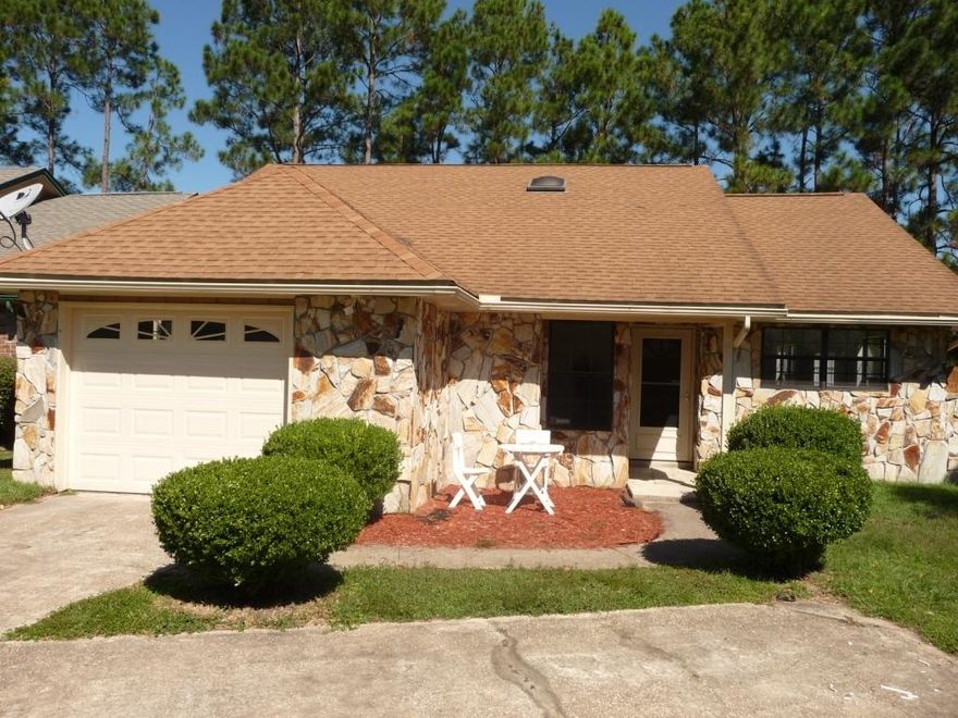 Newly Remodeled, 3 bed 2 bath on a cul-de-sac, tucked back in the corner for privacy. Kitchen has been upgraded with Granite countertops, cabinets were refinished, new appliances, and tile flooring. New paint throughout, new carpet in the living area and bedrooms. Master bathroom has new granite counter top vanity, Tile flooring, and new toilet. Guest bath has new marble vanity top, and new toilet. House has a built in fireplace. Outside deck wraps around the house leading to your own private out door Oasis with pavers and a fire pit just in time for the cold nights.