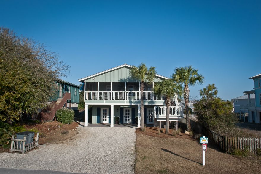 This beautifully decorated and fully furnished home is a must see in historical Grayton Beach Florida,just steps away from the gulf.
Totally renovated and never rented.
Five bedrooms four baths and four bunk beds on the 1st floor for your guest.There is a 30'x15' heated pool and two laundry rooms one on each floor.Enjoy the sunsets from the 32'x12'screened porch on 2nd floor.If you desire to rent this home a local property management company will guarantee a $122,000. rental income and will be happy to discuss the rental details with a buyer.