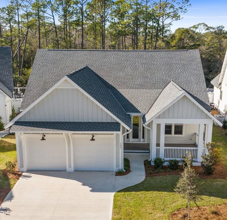 UNBEATABLE PRICE!! NEVER LIVED-IN, BRAND-NEW CONSTRUCTION MISTRAL PLAN in the sought after, Lake Powell West neighborhood offers 4 bedrooms, 4.5 bathrooms and 2-car EXTENDED GARAGE! Enjoy single level living while having a lush nature preserve view off of your LARGE FRONT PORCH and in your private back yard!   Don't miss out on this beautifully built Huff home in Watersound Origins. Origins is a master planned community offering an amenities center, resort-style pool, fitness center, tennis, pickleball, volleyball, basketball, playground & UNLIMITED GOLF on an award-winning course! The new TownCenter is just a walk or bike ride away & offers a Publix, restaurants,