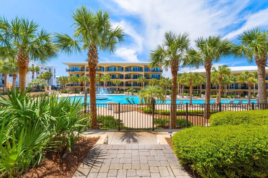 Experience luxury coastal living at its finest in this exquisite 3-bedroom, 3-bathroom plus bunk room condo. This condominium is nestled within the prestigious gated community of Adagio in Blue Mountain Beach right off of HWY 30A. This ground floor unit provides a serene retreat, with picturesque views of the sparkling pool, creating the ideal ambiance for relaxation.Step inside to discover a haven of sophistication, boasting high-end appliances including a gas range, designed to elevate your culinary experiences. The seamless integration of modern amenities ensures both convenience and comfort, making everyday living a pleasure.