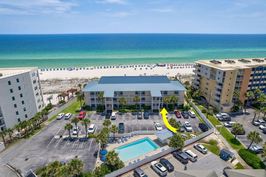Introducing 862 Scallop Ct, Unit 108 - a prime investment opportunity nestled on the 1st floor of Island Sands Condominiums, Fort Walton Beach. This beachfront 1BD/1.5BA, 765 sq ft, condo that sleeps 6 promises a profitable investment at up to $40k+ projected in gross rental income.Immerse yourself in contemporary coastal living just steps from the sugar sand beaches along The Emerald Coast. With direct beach access from your back patio, this condo offers a seamless blend of convenience & tranquility note the UPDATES -all in 2023 popcorn ceiling removed, new HVAC, all new appliances, new washer/dryer, new countertops/sink. Turnkey!  Reserved parking space, a community pool, BBQ/Grill Area & bike rack. No stairs!