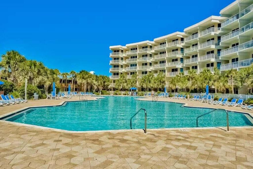 VA APPROVED! Welcome to Destin West Beach & Bay Resort! Destin West is a popular condo on Okaloosa Island featuring over 400' of deeded beach access, lazy river, gulf-front pool + spas, multiple pools onsite to choose from, full gym, community room, and so much more! Destin West is surrounded by area shopping, dining, and attractions. Located between Destin and Fort Walton Beach - there is so much to do! No flood insurance required being on the 4th floor. The Villa offers a studio style bedroom, one bathroom, and kitchen with living room and built-in desk. The balcony is equipped with new patio furniture. The floors + curtains were professionally cleaned and unit painted in 2023. New bed and bedframe in 2024! 2025 Hot water heater. Destin West has it all.