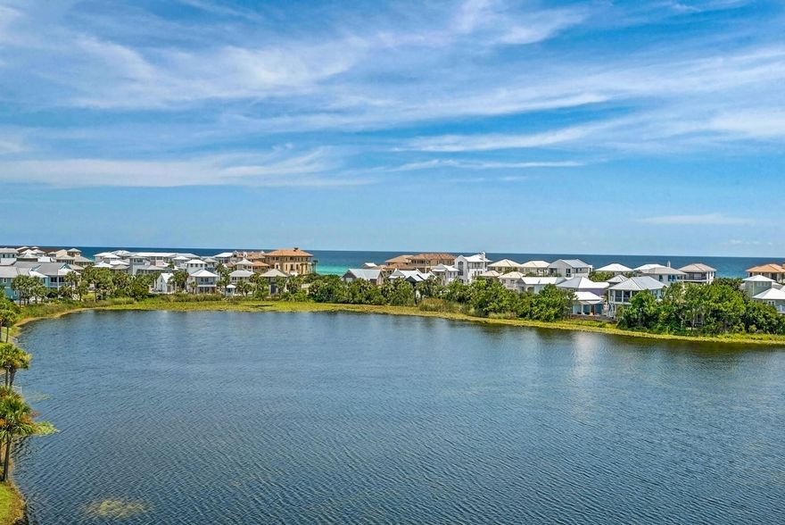 Penthouse at The Inn at Carillon Beach. Unheard of price to own in this amazing gulf front community. Owners enjoy 1000 feet of private beach front, a town center with shops,restaurants,fitness center, pool,along with being close to Pier Park and The Avenue. The first floor offers tile floors, kitchen with breakfast bar, living area,full bath and laundry area. Second floor has 2 bedrooms,Jack and Jill bath with each bedroom having their own private balcony. Insurance is $1279.00 per year, Power $ 1167.07 and Phone $604.00.