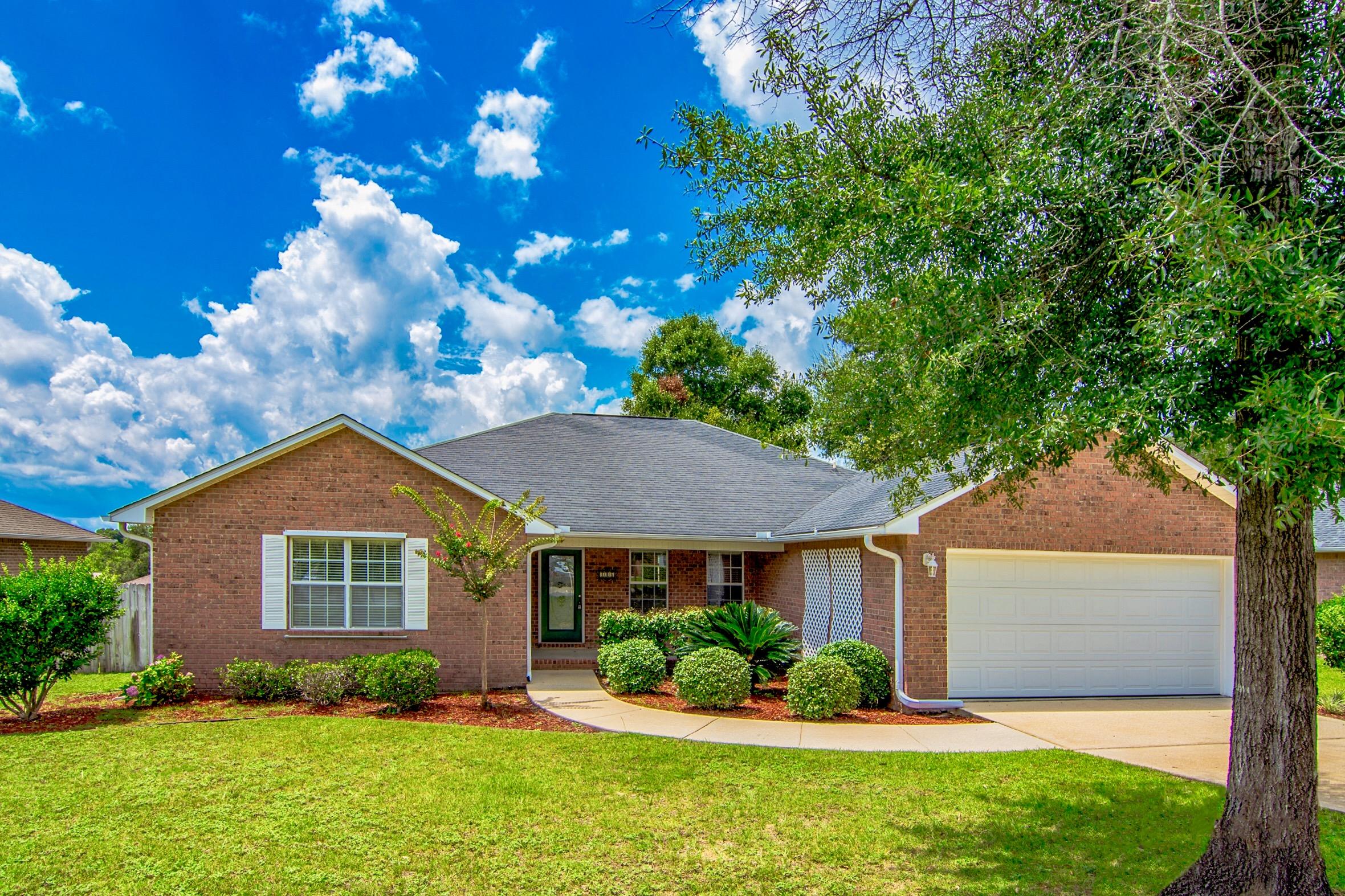 MOVE-IN READY...this spacious all brick 4 bd/2 ba home is tucked away in Old Bethel Estates and boasts an open floor plan. The home has been freshly painted and features a large living room, separate dining area, kitchen and breakfast area. Kitchen comes equipped with a stove/oven, dishwasher and microwave. Split bedroom floor plan with large master suite to one side. Master bathroom features double vanities, garden tub and separate shower. The home has a rear wooden deck overlooking the fenced-in backyard. Other great features of this property include hurricane shutters, a sprinkler system and gutters. Buyer to verify all areas of importance including but not limited to school zones, lot/room dimensions, zoning, etc...