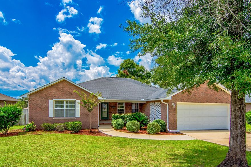 MOVE-IN READY...this spacious all brick 4 bd/2 ba home is tucked away in Old Bethel Estates and boasts an open floor plan. The home has been freshly painted and features a large living room, separate dining area, kitchen and breakfast area. Kitchen comes equipped with a stove/oven, dishwasher and microwave. Split bedroom floor plan with large master suite to one side. Master bathroom features double vanities, garden tub and separate shower. The home has a rear wooden deck overlooking the fenced-in backyard. Other great features of this property include hurricane shutters, a sprinkler system and gutters. Buyer to verify all areas of importance including but not limited to school zones, lot/room dimensions, zoning, etc...