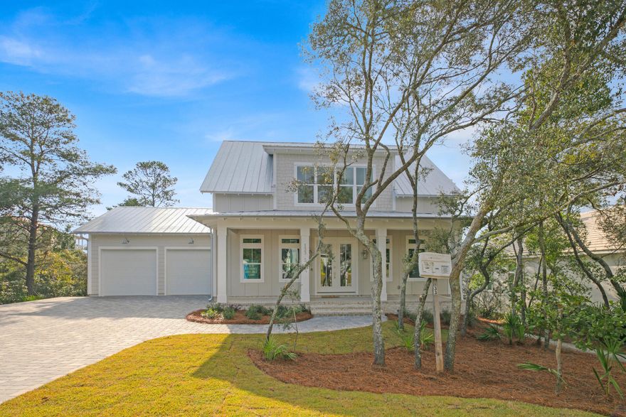 NEW home in a non-HOA highly sought after west end 30A neighborhood of Beach Highlands and two blocks from beach. Classic Luxury within this 4 bedroom, with flex area upstairs, and 4.5 bath at 3303 sf on 1/4 acre. High end features include expansive 10 foot ceilings, 8 foot solid core doors, beautiful light finishes, cypress wood accents, lots of closet storage, engineered oak floors. Open air porches, front and back with custom pool with lighting and water features to make you feel like you are in a resort. Large private yard, 2 car garage make it perfect for full or part time living.  porch set off from the large living space with  dining room and gourmet kitchen, making it great for entertaining. Home comes partially furnished with all 1st level furniture included. Taking backup offers.