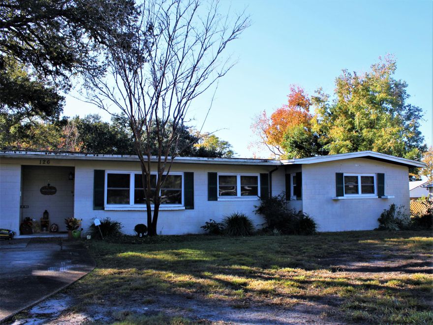 This Home is conveniently located off Eglin Parkway, minutes from shopping and entertainment, schools, recreational venues and the Beach! This 4 bedroom and 2 1/2 bath familyhome sits on a large fenced, .36 acre lot, with plenty of room for children and pets to play. Tiled flooring throughout with carpet in each bedroom. The Master suite is separately located off the large open family room and kitchen, with closet space and a full bathroom. There are three more bedrooms, with an updated common full bathroom and the largest of the three is appointed with a walk-in closet and its own half bath. New A/C was installed, and interior painted in 2018. Built-in Microwave installed in 2014 and some bathroom fixtures replaced in 2017.