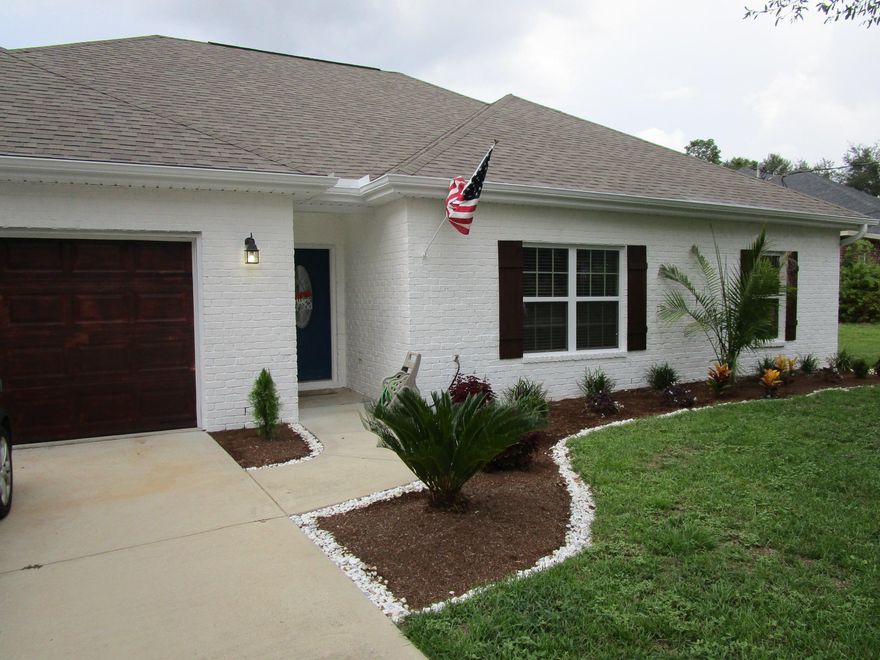 Great home in excellent location. South Crestview, just minutes to Duke Field and Eglin AFB. Enjoy the open floor plan with kitchen, dining area, and livingroom all flowing together. Updated kitchen with wood countertops, stainless appliances and shiplap backsplash. Split bedroom floorplan, master has separate garden tub and tile shower, plus double vanity and large walk in closet. large fenced in back and side yard, great for kids and pets. Owner will consider a pet that is spayed/neutered, up tp date on all shots, fully housebroken, and at least a year old. Non refundable pet fee and refundable pet fee required at lease signing. Available Oct. 15 for $1550/month. Call today for your showing appointment.