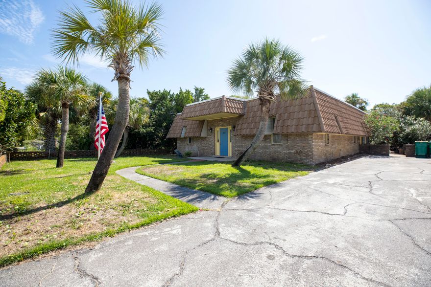 Ultra unique beach house located in the highly sought after residential community of Okaloosa Island ISO visionary buyer.  Tucked away towards the West end of the island, this home is just steps to the white sand beach access complete with modern public amenities.   This is the first time this property has been listed and it's ready for your creative touches and color pallet.  With a bonus room (previously used as music room) and a bonus room (previously used as art studio) plus a family room, this home lives more like a four bedroom.  This home is worth taking look at.  Buyer to verify all measurements and pertinent information.