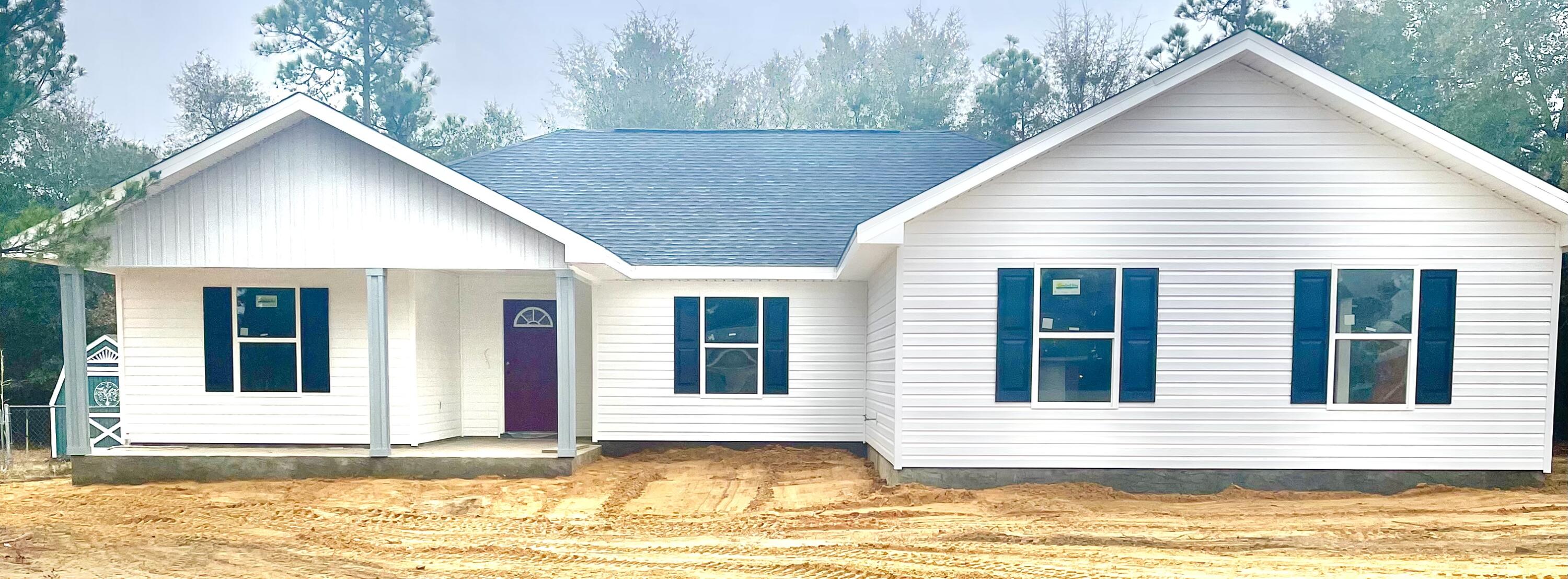 Completion time frame 4-6 weeks.  Custom built home on corner lot.  Spacious interior with 4 bedrooms.  Large master suite and bathroom, custom shower, walk in closet. Open concept with vaulted ceilings and a great kitchen. Flooring to be LVP in main areas and carpet in the bedrooms. No HOA