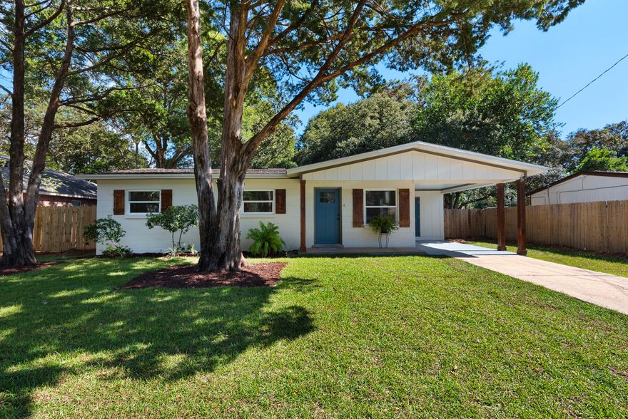Back of the Market, at no fault of seller. This beautifully renovated home in 2024 will surely impress you. This isn't your lipstick on a pig type of renovation. This charming 4 bedroom 2 full bath home could be the home you've been waiting for. Where to begin? The front yard and a good portion of the large back yard has been newly sodded with lush centipede grass. Wonderful cedar and magnolia trees shade the back yard which is large enough for both a swimming pool and boat/RV parking and much more. The custom built stained wood porch posts and shutters add charm to this freshly painted exterior. This home has newer windows from a previous owner, and we took the old and dated interior and brought it into todays standards with a brand new HVAC that includes an Ultra violet light system to zap bad microorganisms like bacteria, viruses, mold and fungi, to sterilize the air, reduce odors, and extend the life of the HVAC. Pretty cool, huh? The wiring has been changed out to today's standards with a new breaker panel. We got away from the overdone gray renovations everyone was doing and have gone with beautiful warm colors on the walls and trim and luxury vinyl plank flooring. Shaker style trim around the doors and windows create a timeless homey feel. The 5.25" baseboards adds some pizazz. The kitchen is quaint, yes that means small, but, and that's a Big But, and I can not lie, well appointed. The kitchen features quartz counters, an enormous walk-in pantry with cabinetry and an extra 10 feet of butcher block counter space, with a space to sit to Google recipes on your laptop. So, this quaint kitchen suddenly has a lot of counter and work space, when you think about it. The two tone shaker style all wood cabinets with soft close doors and drawers adorned with brass hardware add such a level of beauty and charm. All new stainless appliances, and remotely changeable above cabinet mood lighting. LED wafer lighting through out the living spaces and ceiling fans with added light fixtures brings as much light as you need. The cute as can be hall bath is newly tiled with accent blue tiles and niche. The brass hardware goes beautifully with the blue vanity and tile accent. A warm neutral luxury vinyl plank floors through out most of the home, with tiled bathrooms and carpeted bedrooms to keep those feet warm and comfy. Plantation style shutter doors on the closets and Shaker style doors on the bedrooms and entry. An additional living space off the dining area and adjacent to the master bedroom could be used as a number of uses. It also leads to the large back patio and huge fenced yard. The master suite is large and has an almost absurdly enormous master closet. This thing could be it's on bedroom within a bedroom. The large master bath is just beautiful. Adorned with black and white features. If you've ever gotten up in the middle of the night to use the bathroom and just didn't want the glaring lights to totally wake you or someone else, this bathroom has motion sensor lighting under the vanity that is set to a low glow for 10 minutes just so you can see what your doing and not be blinded by the light, or wrapped up like a... never mind.  The light level and time can be reprogrammed to various levels and times. How's that for cool factor? On to the back yard, a nice sized concrete patio and a large yard big enough for a pool and boat/RV parking if so inclined. Partially sodded, it wouldn't take much to fully sod it. There is a small shed that isn't in the best condition, but it functions as a shed should. It has power and light. Now, don't quote me on this, there is a wire running out of the shed and a PVC pipe with water in it next to the shed. It may very well be a well. So, all that would be needed is a new pump to keep this lawn looking good. We can't verify if it is indeed a well or a functioning well. Gas water heater, and gas heat, and although the stove is electric, there's a gas stub out, if you ever wanted to switch to cooking with gas. Oh! I almost forgot, the amazing park just one street over. The Don and Susan Stillwell Park is just around the corner and it's huge. It features tons of kids playground equipment to climb, slide, and swing on. Bathrooms, pavilions, basketball court, a large field for football or soccer or just running around, and a paved walk/jog track around a pond. The entire area is fenced in and is a perfect place to take the kids, have get togethers, have fun or just get your fitness steps in.  If you've made it this far, congratulations, it's now time to call your favorite Realtor?? and say hey, let me sign the new required thing buyers must sign, and lets go look at this awesome house.  Seller's are licensed Realtors and the listing agents. 
