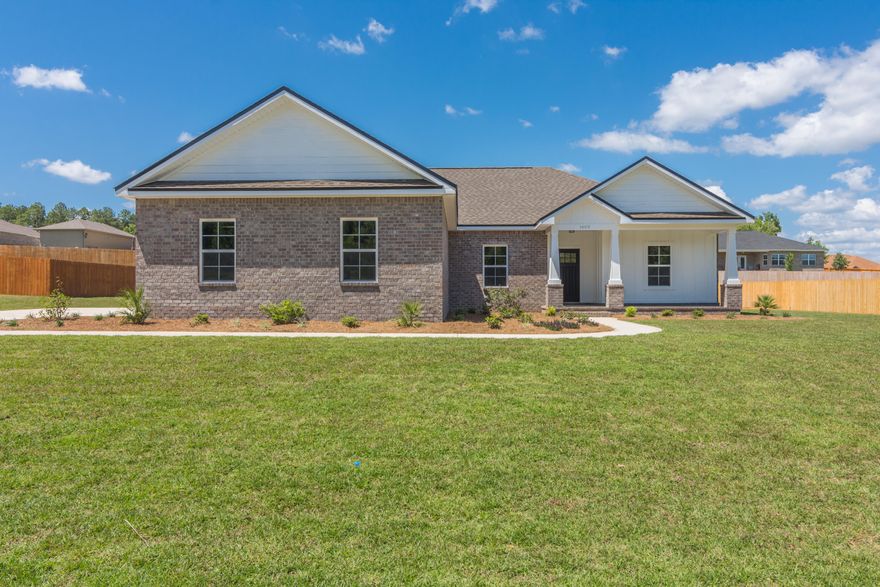 New construction home on a great 1/2 acre lot! Don't miss your chance to own a brand new home in the beautiful community of Mossy Oaks. Flooring: vinyl plank in living areas, tile in bathrooms, carpet in bedrooms. Stainless appliances, granite countertops, countertop seating, and beautiful cabinetry make the kitchen a wonderful entertaining space. Grey tones found throughout the home. Nickel finishes on all fixtures. Master bathroom will feature large soaking tub, tile shower, and dual vanities. Floorplan allows for master closet to connect to laundry room, next to mudroom. 14x12 open patio overlooking an awesome yard space, 1/2 acre lot! Garage will be side entry, 2 car garage. Photos are samples of completed home, same floorpan.