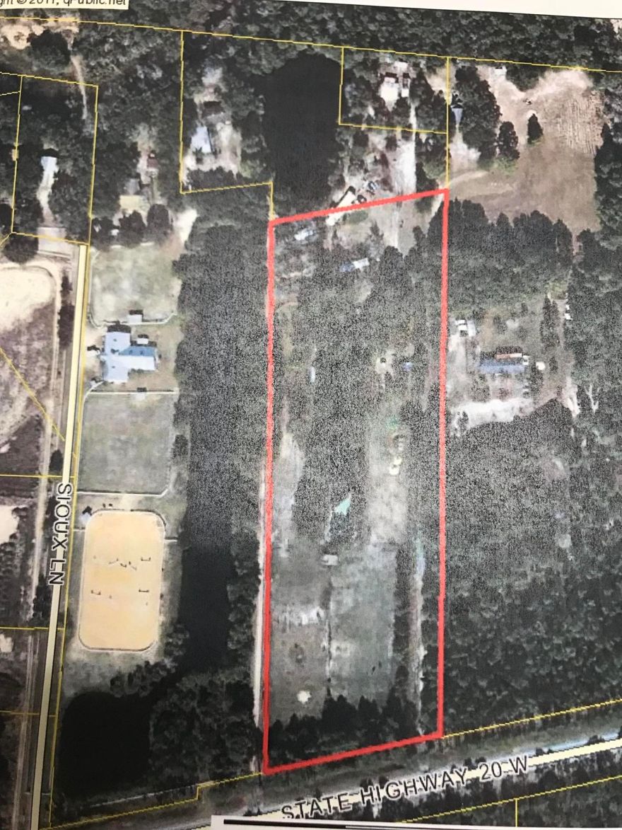 Great 11 acre parcel situated between Niceville and Freeport. The property was at one time a working Mobile Home park and is currently being used as pasture for horses. The property backs up to Eglin Reservation and has 2 ponds. The lease on the pasture in front is for 3 more years at $800 a month. The lease has a 30 day out clause for either party. This property has some large canopy oaks and the perfect home site. The manufactured home currently on the property is being sold as is and no value given. If you are looking for the perfect place to build, this one is ready for you.