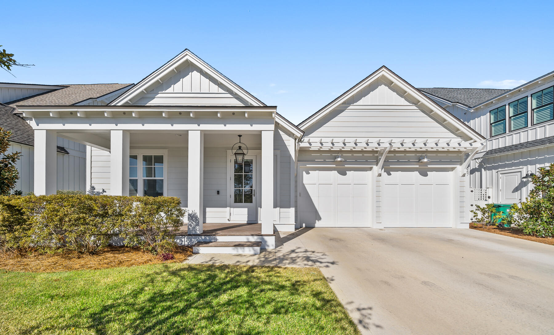 Are you ready to immerse yourself in the best of modern coastal living? Welcome to 267 Catface Drive, a beautifully crafted home nestled in the highly sought-after Pathways section of Watersound Origins, one of Walton County's premier residential communities. With soaring 10-foot ceilings, stunning architectural details, and top-tier craftsmanship, this home offers an unparalleled blend of impeccable design, comfort, and coastal charm. From the moment you enter, you'll be captivated by the spacious open-concept layout, highlighted by wide hallways, wire-brushed engineered hardwood floors, and shiplap accents that evoke a sophisticated coastal aesthetic. The chef's kitchen is an entertainer's dream, featuring sleek quartz countertops, premium stainless appliances, and abundant storage. Adorned with an elegant gas lantern, the cozy front porch invites you to unwind and welcome guests in true coastal style. The expansive master ensuite is a true private retreat, offering a spa-inspired bath with a soaking tub, custom walk-in closet, and direct access to the screened-in porch perfect for enjoying your morning coffee. Two additional generously-sized bedrooms, each with private ensuite baths, ensures privacy and comfort for family and guests. Elegant floor-to-ceiling sliders extends living space opening the great room  to a screened-in back porch. Step out on the back porch to discover a meticulously maintained yard with a privacy fence and lush landscaping that ensures a perfect place to relax and unwind. And if you've ever dreamed of expanding your outdoor living space, this home is ideal as it comes pre-wired and plumbed to add your own private pool creating a perfect canvas to create a personal private backyard oasis.

Watersound Origins is not just a place to liveit's a way of life. Residents love the neighborhood's peaceful yet vibrant atmosphere, enhanced by an executive 9-hole golf course, tennis/pickleball courts, seasonally heated resort pool, miles of walking trails, and direct access to Lake Powell. Conveniently positioned across from community green space and an easy golf cart or bike ride to the Community Town Center where you can enjoy quick access to Publix, Starbucks, shopping, popular restaurants and outdoor pavilion for outdoor events and farmer's markets add to the vibrant scene. Whether you're an active professional or a family looking for a safe, welcoming environment, Watersound Origins offers something for everyone. 

Don't miss out on the opportunity to call this exceptional property home. If you're ready to elevate your lifestyle and experience the very best of Watersound Origins, reach out today to schedule your private tour. Buyer to verify all dimensions. 
