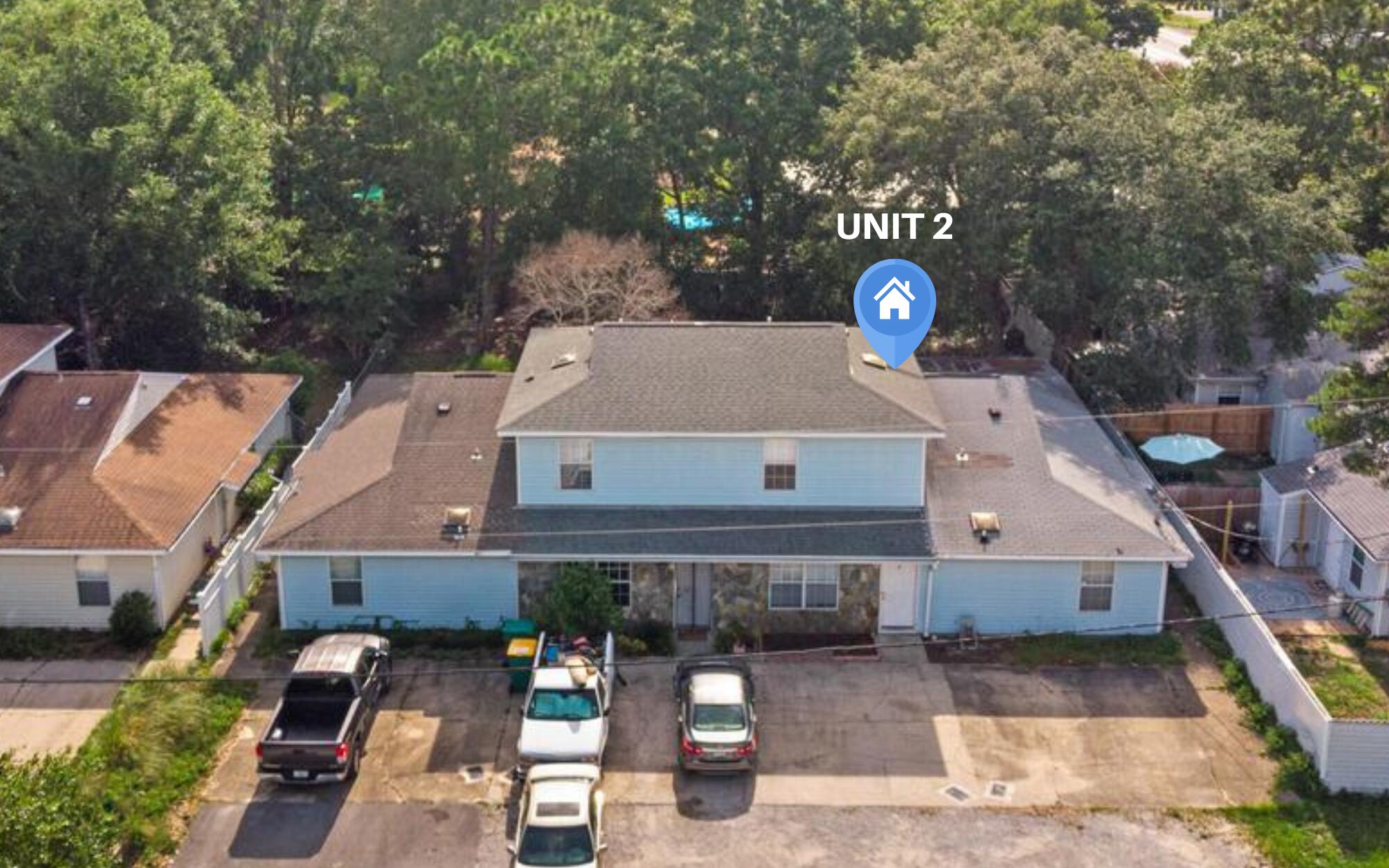 Income Producing Property or a great starter home! Currently occupied & renting for $925. Lease expires Dec 2021. Pictures are of a similar neighboring unit. Call for additional photos...This unit is just under 1000 sqft, 2 bedroom 1.5 bathroom 2 story unit with living room & full kitchen downstairs & 2 bedrooms and a full bathroom upstairs. This unit has 2 parking spaces in front and a private back yard. Laundry room with Washer & Dryer hook ups are located in the unit as well. Location is central to everything Fort Walton beach, close to Hurlburt Field, Eglin AFB, FWB Hospitals, shopping, dining & beaches. Call or text for additional questions.