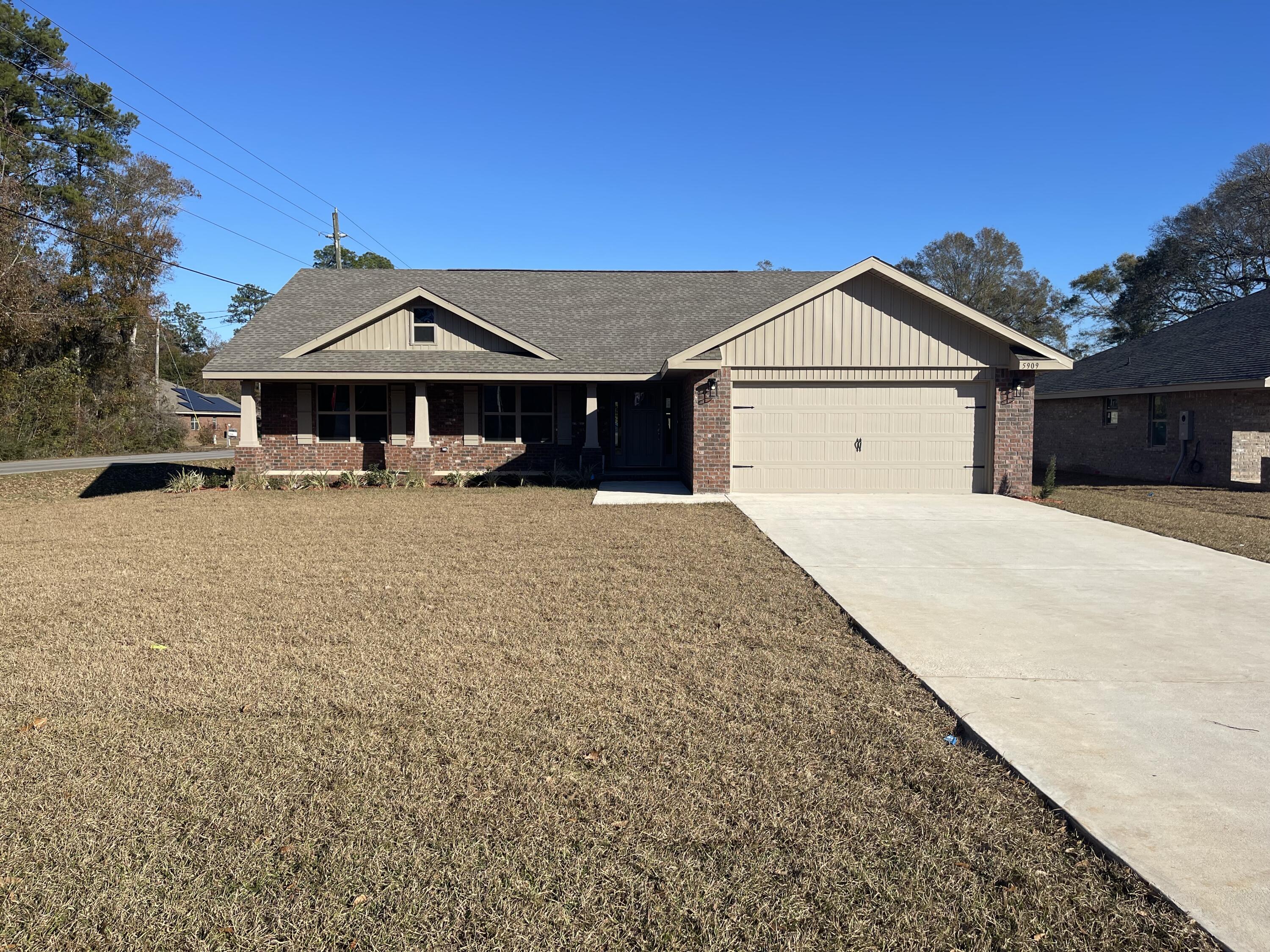 This home comes complete with many upgrades to include granite throughout, upgraded flooring, a separate shower and garden tub in the master bath as well as a 14' x 16' covered back porch. Standard is 4 sided brick, fully sodded and landscaped with sprinklers, bull nosed corners, 5 1/4' baseboards to name just a few! This is a craftsman style elevation with columns and a large front porch. THis is a split bedroom plan home with the master bedroom in the back. The kitchen overlooks a large dining area and has a breakfast bar as well. The great room is 16' x 20.9' and has a nice entrance out to the covered back porch. Stainless appliances include microwave, dishwasher and smooth top electric range. The laundry room offers washer/dryer hookup. Cant beat the warranty that comes with the home.