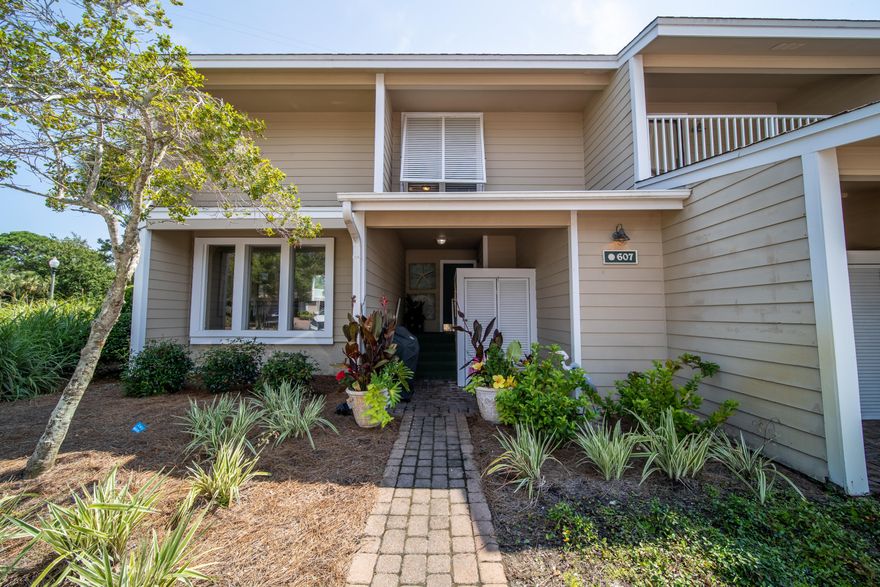 END UNIT. FULLY FURNISHED AND RENTAL READY and a RENTAL MACHINE!  Enjoy the pleasant screened in porch, lake and golfviews.  Enjoy all that Sandestin has to offer with this 3 bedroom and 3 bathroom home.  The Village of Baytowne Wharf, biking, and walking trails and community pool and of course the Beach!  Listing Agent has ownership in the property.  Buyer to verify footage and dimensions.