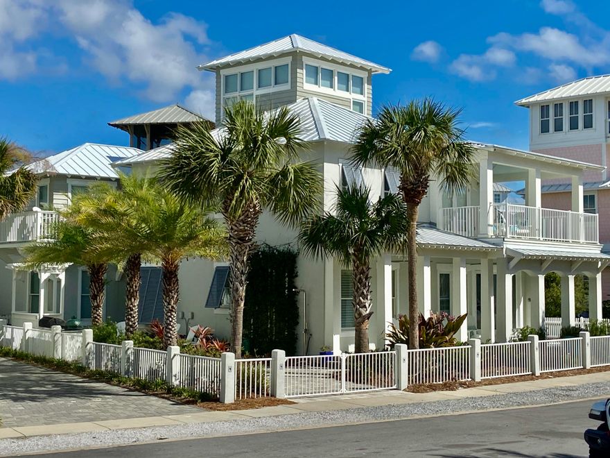 A rare Carillon Beach gem boasting 6BR, 6.5 Baths with luxury in ground pool directly across from the Gulf of Mexico...and..in PERFECT CONDITION!  Owners purchased in June when they couldn't find a gulf-front home in Carillon. They have recently purchased a gulf-front and decided to put this newly renovated, updated home, freshly painted and landscaped, back on the market.  Renovation completed in 2018 includes redesigned kitchen with Viking appliances, quartz countertops, updated custom baths, and new roof.  Main house includes 4 King ensuites and bunk room, while guest house adds 2br/2.5 baths. Striking landscape features up-lighting, Sylvester palms, cafe lighting and fountain.  The new HEATED & COOLED saltwater pool includes Laminar jets & lighting.