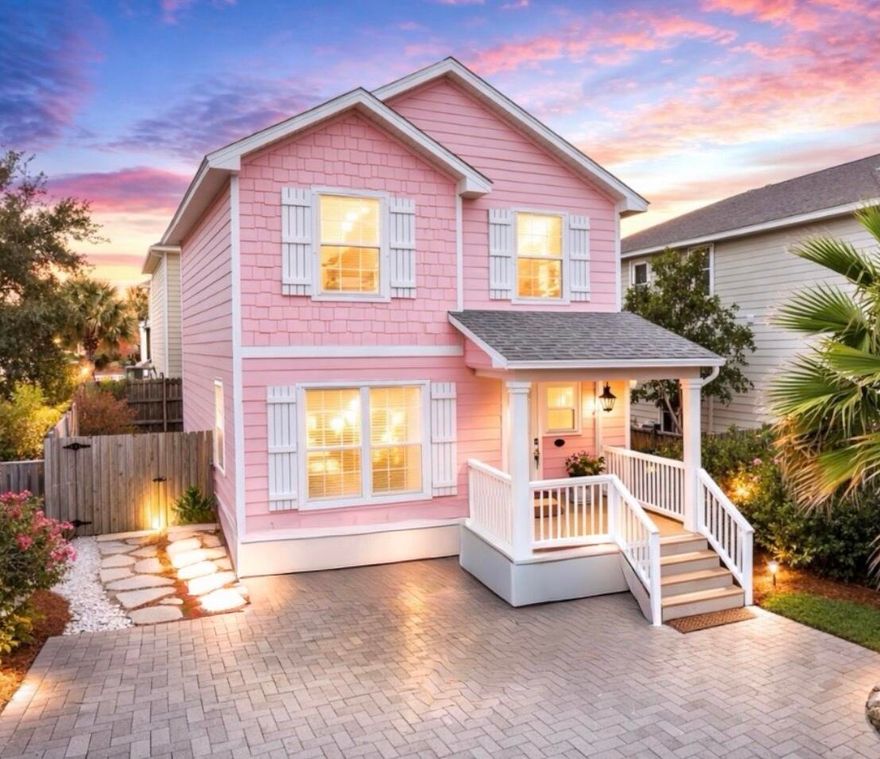 Tucked into the charming West Shore Place community at the east end of 30A, this 3-bedroom, 2.5-bath home is the ideal blend of low-maintenance living, walkable lifestyle, and untapped rental potential. Just a short stroll to 30Avenue's shops and restaurants and minutes to multiple public beach accesses, in the heart of Inlet Beach. Inside, an open-concept main level creates an easy flow from the living area to the dining space and kitchen, making it comfortable for everyday life and effortless for hosting guests. All three bedrooms are located upstairs, giving families a clear separation between shared living spaces and private retreats. For a young family, it means playtime and entertaining downstairs, quiet bedtime routines upstairs, and the ability to grow into the home over time. Out back, a fenced yard with a pergola extends your living space outdoors while keeping maintenance simple. There's room for grilling, al fresco dining, kids' play space, or creating a cozy lounge area that feels like an outdoor living room. A large paved parking area out front adds everyday convenience for families with multiple vehicles, beach gear, or visiting friends. For investors and short-term rental operators, this property is a blank canvas that has never been fully optimized as a vacation rental, yet it checks many of the boxes today's 30A guests are searching for: three true bedrooms, a community pool just steps away, a walkable location near dining and shopping, and quick access to the sugar-sand beaches of Inlet Beach. With thoughtful furnishing, branding, and professional management, there is meaningful upside to capture in a sub-$1M price point that many buyers and guests use as their entry into the 30A market.
West Shore Place itself is a quaint, sought-after neighborhood featuring coastal-style homes, a community pool, and an intimate streetscape that feels more like a small coastal village than a large resort development. Whether you are a local or relocating family looking for a primary or second home with a true neighborhood feel, or an investor ready to unlock short-term rental income in one of 30A's fastest-growing pockets, this property offers a rare opportunity to get into Inlet Beach with strong lifestyle and income potential.