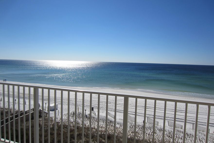 Incredible panoramic gulf views from this furnished 4th floor unit!! Condo has never been on a rental program. Gulf front Master Bedroom has private access to large balcony. Unit comes with COVERED PARKING SPACE. One of the favorite Complexes on the island with only 30 UNITS in the bldg. Unit has a large laundry room with washer & dryer and plenty of storage space. Kitchen is large with lots of counter space, cabinets & nice size pantry. Both bedrooms have walk in closets. Complex offers gulf side pool, BBQ area& Covered parking garage!! Projected rental income for 2016 $35,590.