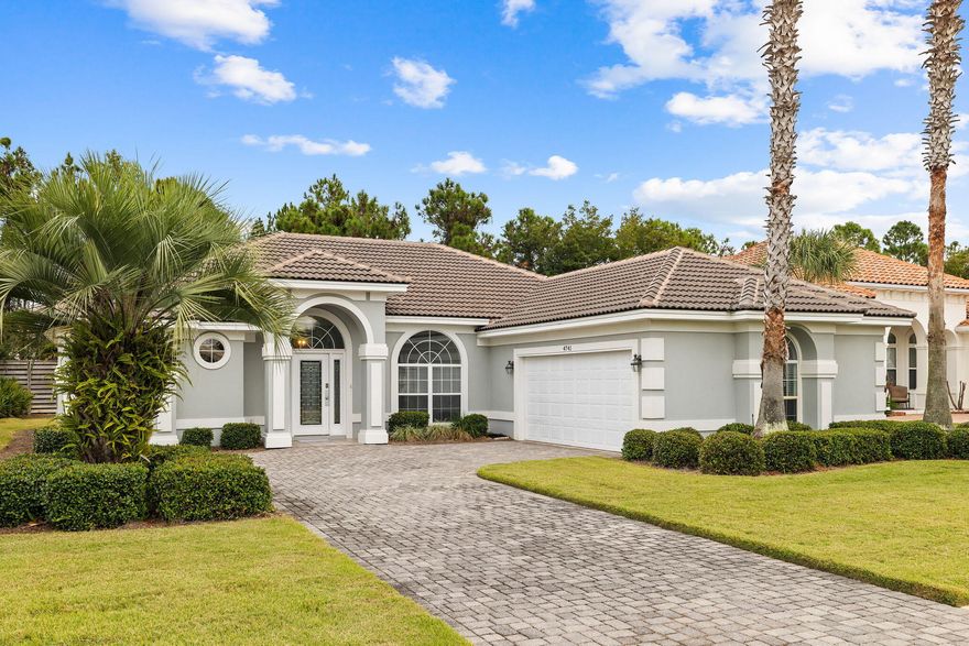 An affordable home at a prestigious address. Destiny East is an exclusive, gated community renowned for its deluxe amenities, pristine landscaping, and beautiful homes. It is centrally located on Destin's legendary Scenic 98 near the best beaches, restaurants, and golf courses, many within a quick golf cart ride. With the comforts of home and the amenities of a resort, 4741 Papaya Park would make a great full-time residence or rental property.  This coastal home features an open floor plan with comfortable gathering spaces, tray ceilings, fireplace, spacious master suite, screened -in back porch and patio.  Recent improvements include a new AC unit, interior and exterior paint, new flooring, new lights and plumbing fixtures. The split bedroom plan offers guests privacy.