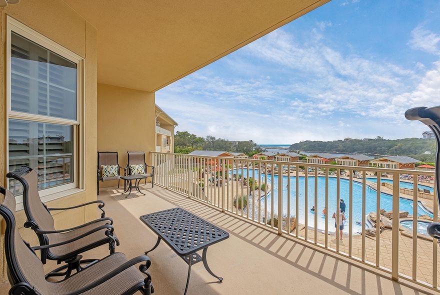 This updated 3-bedroom, 3.5-bath condominium is a must-see. Ideally located in the building, it captures breathtaking views of the pool, cabanas, Big Redfish Lake, and the Gulf of Mexico. The oversized outdoor terrace is ideal for lounging and dining. This immaculate condominium is sold fully furnished and is sure to please owners and rental guests alike. The open floor plan with a split master bedroom features en suite guest quarters and a powder room. This luxurious gated complex, nestled away from the hustle and bustle, is surrounded by nature and a coastal dune lake. Sanctuary at Redfish offers a relaxed atmosphere while being within walking or biking distance to restaurants, shops, and retail. The private water taxi is a quick ride to the beach or a short walk to the gated access across from the Preserve. The community's unmatched amenities include four pools, two hot tubs, a fire pit, a gas grilling area, a large fitness center, and garage parking. Stay and play by the pool all day, or relax on one of 30A's most beautiful beaches. 
