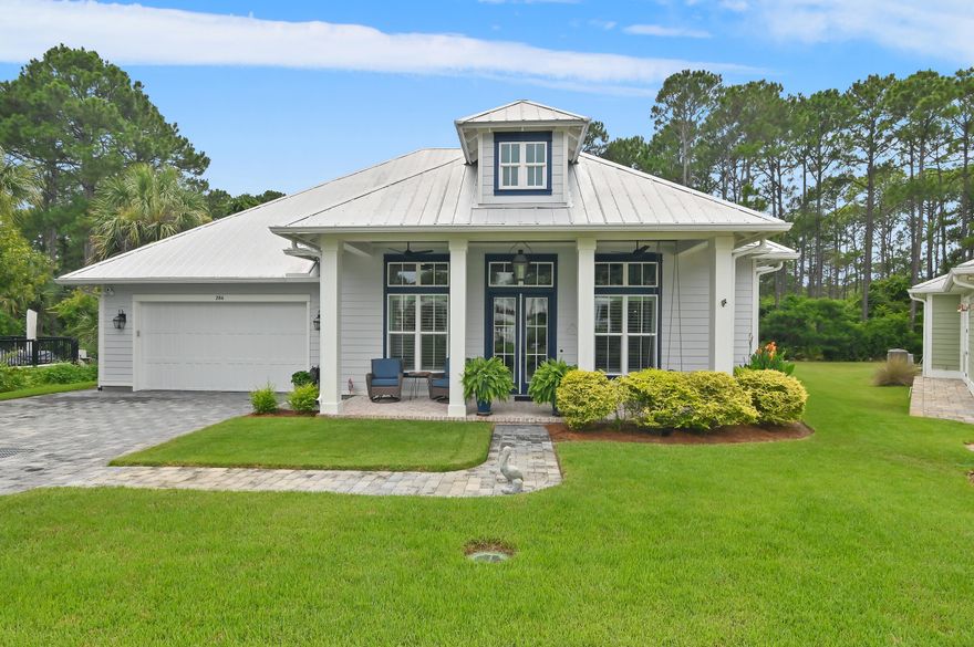 Immaculate, one-story custom home in the desirable neighborhood of rental restricted Sea Dunes off of 30A. Perfect as a primary residence or second home with an excellent location nestled among the trees on a cul de sac and close to the beach. Inviting open concept floor plan, perfect for family and entertaining with cook's kitchen, living and dining areas as well as an adjoining screened lanai and patio. Tastefully appointed with magnificently12 ft. raised ceiling and beams, recessed lighting, 2 x 6 framing, large impact windows, open cell spray foam under the roof and on all exterior walls, screened patio, hot tub and glass sliders offering abundant natural light, LVP floors, plantation shutters, gleaming quartz counters in kitchen and baths, oversized kitchen island and pantry, upgrade lighting and ceiling fans.
Generously sized bedrooms include ensuite master suite with a large walk-in closet an adjoining access to the screened porch, a perfect spot for morning coffee or relaxing with a good book next to your outdoor fireplace. Luxurious master bath features quartz topped double vanity, walk-in shower and private water closet. Additional features include one story living, two car garage and large driveway, hot tub, convenient outdoor shower, gas line for outdoor grill, large attic cooled space and electrical in place for a generator.  This home has Ecobee Smart Thermostats and Sensors, making it easy to control and monitor your home via your phone. A must see for the discriminating buyer!
Located on the West end of the Scenic 30A corridor, this location is undeniably most convenient to South Walton County's favored commercial conveniences, shopping & restaurant districts, such as Grand Boulevard, Sacred Heart Hospital, and a phenomenal state park known as Topsail State Park, which offers guests 1,600 acres of indigenous forest, 3-miles of native, protected beach, and hiking & biking trails.

Please inquire for further details and to schedule a private showing.