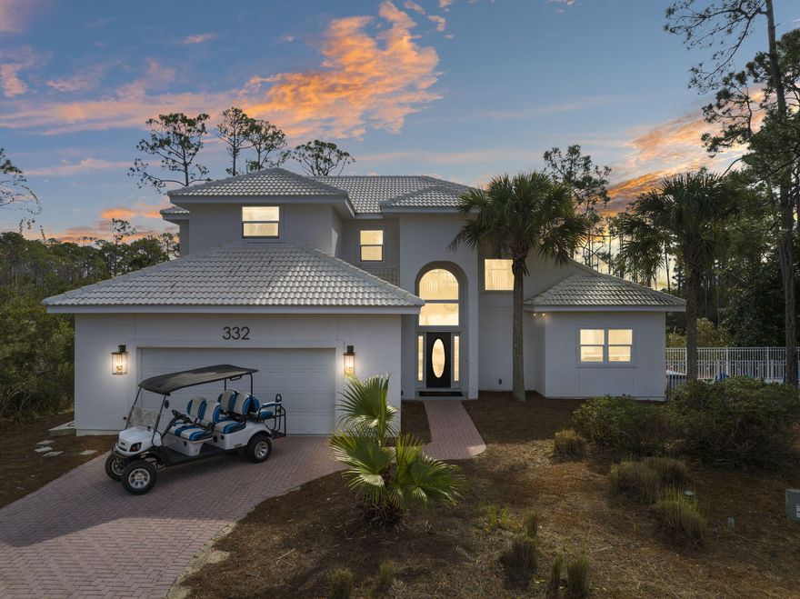 Welcome to your dream coastal escape! Nestled within a forest preserve in the exclusive gated enclave of Somerset Bridge--just steps from Scenic Highway 30A and within easy walking distance to iconic Seaside. This exquisite 4-bedroom, 3.5-bathroom home is the epitome of luxury, comfort, and lifestyle convenience, making it not only a stunning primary residence, but also a tremendous second-home and investment property opportunity.Currently rented nonstop through the first week of August, this home boasts an impressive rental history. It offers immediate income potential for savvy investors or those seeking a vacation home that pays for itself. With the perfect blend of personal enjoyment and passive income, this property stands out as a rare and valuable asset along 30 Step inside, and you'll be greeted by an expansive open floor plan drenched in natural light, thanks to soaring ceilings and walls of windows that frame the peaceful views of the protected forest preserve behind the home. The spacious living area flows seamlessly into a chef's kitchen outfitted with top-of-the-line appliances, sleek countertops, and custom cabinetryideal for both quiet evenings at home and entertaining on a grand scale.

The layout continues into an inviting dining area and expansive great room that's tailor-made for family and friend gatherings. Upstairs, the elegant master suite provides a spa-like retreat with a serene en-suite bath and generous walk-in closet. Each of the additional bedrooms is thoughtfully designed to offer comfort and privacy for guests and families alike.

Outdoors, the home truly shines. A large wrap-around deck surrounds the private pool and patio area, providing an oasis-like space for lounging in the sun, grilling with friends, or rinsing off in the outdoor shower after a quick stroll back from the beachjust a short 4-minute walk away. Included with the home is a brand-new 6-seat golf cart, making it effortless to explore Seaside, WaterColor, and all the best of 30A in style.

This home delivers the rare combination of peaceful privacy and unbeatable proximity to the Gulf and surrounding attractions. Whether you're looking for a personal retreat, a high-performing vacation rental, or a blend of both, this property checks every box.

Don't miss your chance to own one of the best-positioned and most versatile homes on 30A. Schedule your private tour today and start making memoriesor rental incomeright away.
