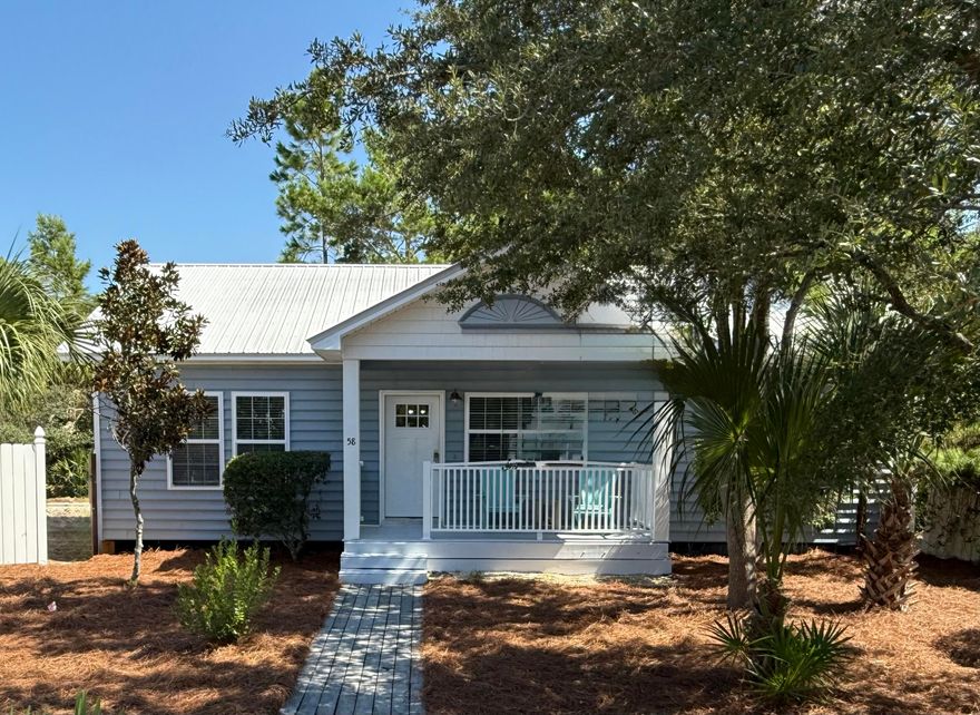This charming, remodeled beach cottage located in the heart of Seagrove Beach in the small Gulf Cove community is only three blocks from Hwy 30A and multiple beach accesses.  With vaulted ceilings and an open concept living space, fully equipped kitchen with a breakfast bar that overlooks the dining and living area makes relaxing and entertaining a delight.   The owner's suite has a king bed, large closet and en suite bath. The guest bedroom has a queen bed and the third bedroom has a set of twin bunks.  The cottage overlooks the private community pool that is perfect for lounging, swimming or using the communal grilling area.   This three-bedroom, two-bath home is rental-ready.  Walking distance to the beach, Cafe Thirty-A, Angelina's Pizzeria & Pasta and many other 30A restaurants, shops and attractions favored by residents and vacationers alike make this an ideal rental property or second home. Sold fully furnished.
