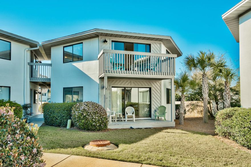 Amazing 2-bedroom condo investment just blocks away from the beautiful white sand beaches! This condo is located in Crystal Village of Miramar Beach, close to Pompano Joe's beachside restaurant & bar. This is a favorite public beach access only blocks away. There is barely anything on the market at this price and it will not last long! The unit was JUST UPDATED May 2017 with brand new carpet, paint & coastal decor. New AC & heater! It is fully turn key with great bookings on VRBO - pulling $20k+ annually in gross income. The interior offers an open kitchen and spacious living area with access to a private balcony overlooking the pool. There is a spacious master bedroom with a king bed and en-suite bathroom and a guest bedroom with two twins. There is a guest bathroom and a laundry closet. Crystal Village is a nice, quaint community with beautiful tropical landscaping (maintained by the HOA) and two pools, one heated seasonally. Enjoy the Scenic 98 pedestrian & bike path and take in views of the Gulf of Mexico. You can truly live the beach lifestyle on a budget! Own for less than renting and get one of the best deals along our coastline.